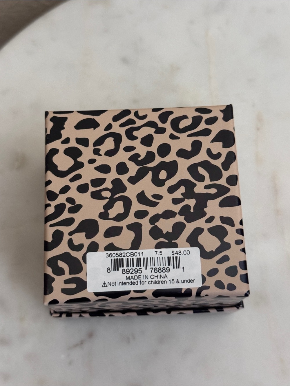 NWT Women Betsey Johnson Gold Tone Chunky True Leopard Ring Black Crystal Sz7.5 - Picture 7 of 7